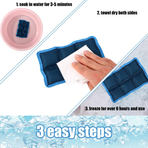 Lyreh 4pcs Reusable Lunch Box Ice Packs (Blue) 2