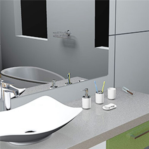 8 Pcs Plastic Bathroom Accessory Set,Bath Toilet Brush Accessories Set with Toothbrush Holder,Toothbrush Cup(White) 2