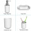 8 Pcs Plastic Bathroom Accessory Set,Bath Toilet Brush Accessories Set with Toothbrush Holder,Toothbrush Cup(White) 6