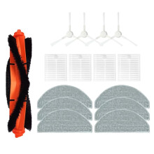 Compatible avec L'Aspirateur Robot pour S20 / D106: Accessoires, Brosse Principale, Brosse Latérale, Filtre HEPA, Pièces de Rechange (15