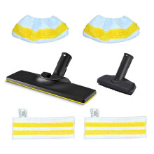 Ensemble de Rechange pour Nettoyeur Vapeur pour SC1/ SC2/ SC3/ SC4/ SC5 : Buse Vapeur pour Sols, Brosse Ă Main et Housse de Balai