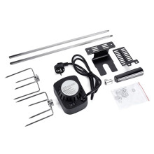 BBQ Grill Motor Meat Forks Set Rotating Motor Electric Automatic Rotisserie Spit Rod for Camping Household BBQ Motor EU