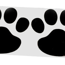 2pcs PVC Dog Paw Sticker for Car