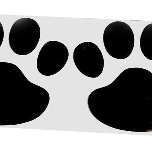 2pcs PVC Dog Paw Sticker for Car