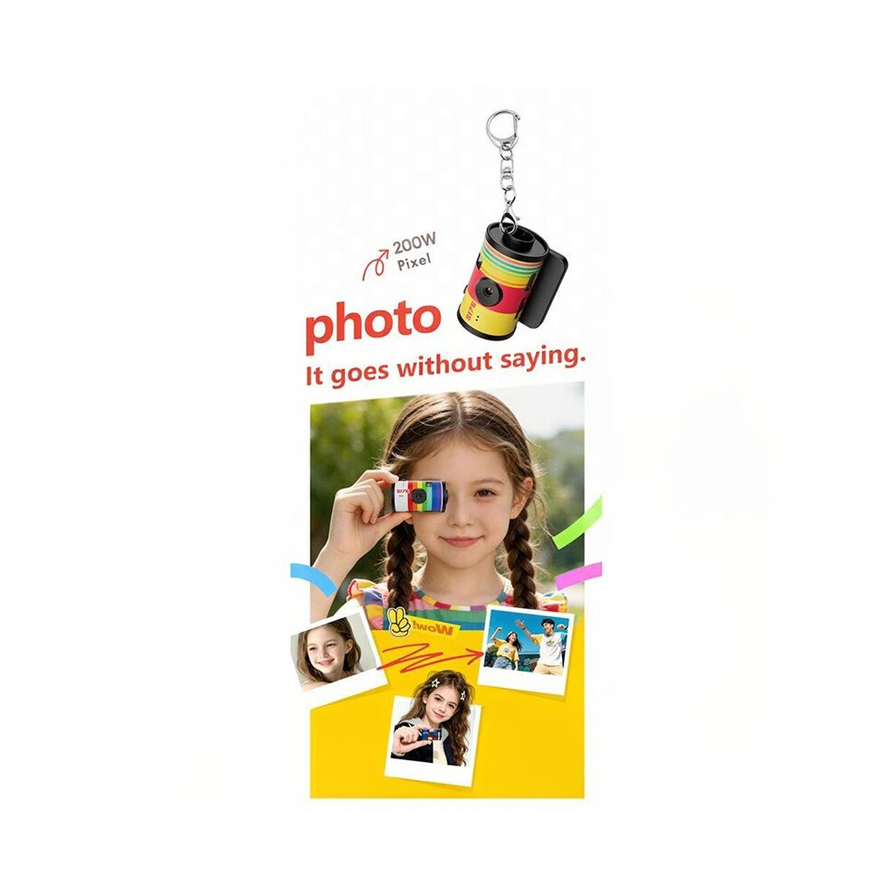1080P Digital Keychain Camera Retro Ccd Pocket Camera Small Camcorder Video Recorder For Kids Student A 4712439175094