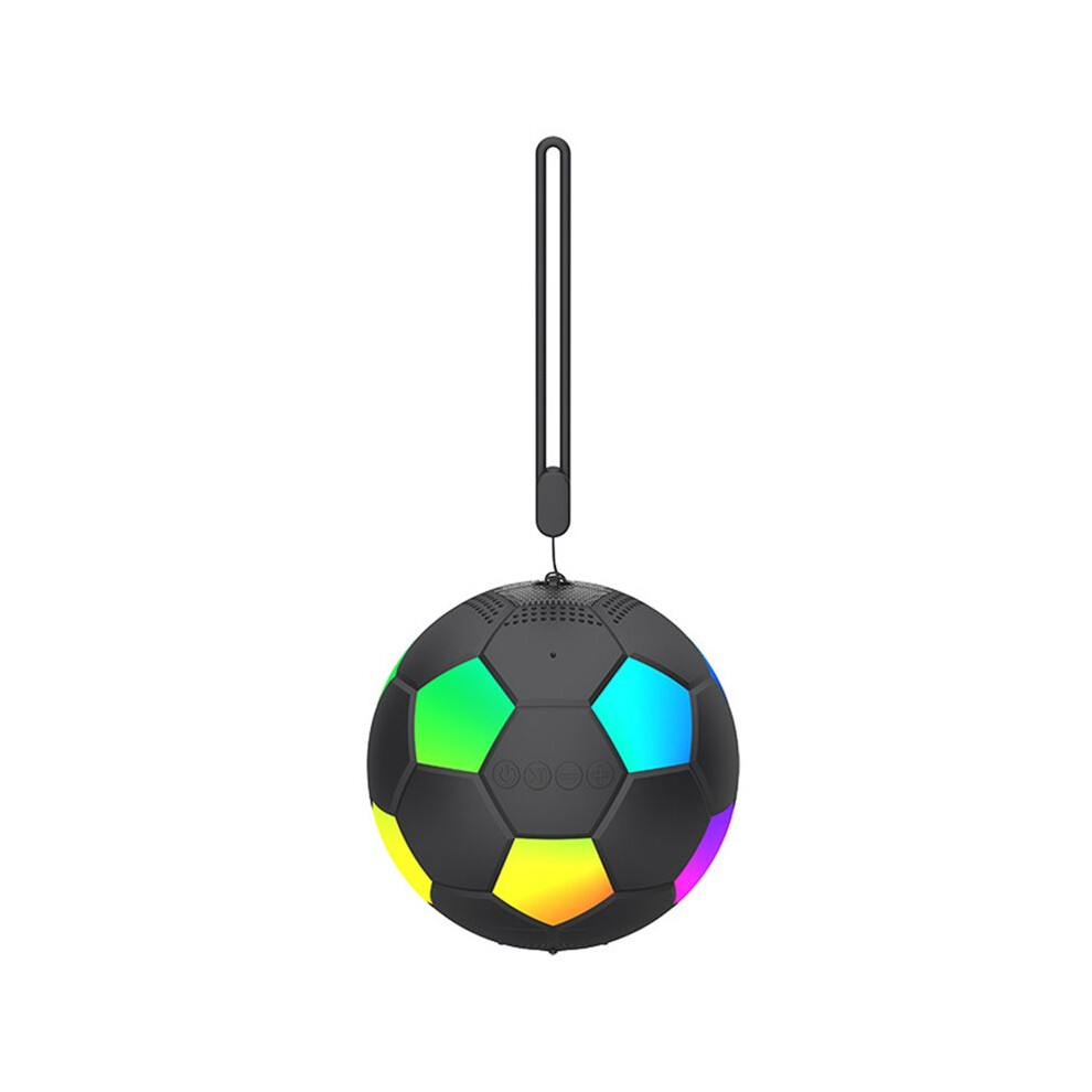 Portable Football Speaker 5W Wireless 5.3 Outdoor With Rgb Colorful 1200Mah Support Tws/Tf/Fm Light/Black 6031121906319