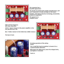 400W Adjustable 2 Way Crossover Filters Audio Speaker Frequency Divider Full Range Treble Woofer Home Car HIFI Sound