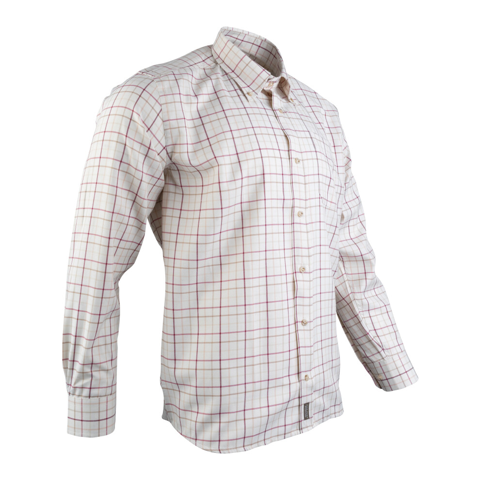 Jack Pyke Mens Countryman Check Long Sleeve Shirt Burgundy Small Red,Purple