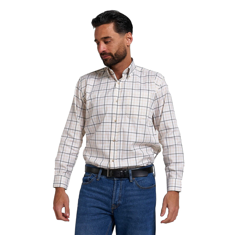 Jack Pyke Mens Countryman Check Long Sleeve Shirt Navy Medium Blue