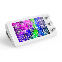 Teclado Personalizado Magnético Transparente M3 Visual Console con Teclas Macro Blancas para Escritorio