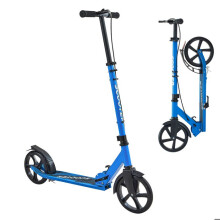 Kinderroller ab 8 Jahren - Duoku - für Jugendliche und Erwachsene, 2-Rad-Modell mit verstellbarem Lenker, Schwarz und Blau