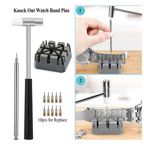 39 in 1 Watch Link Removal Tool Kit, Bracelet Adjustment, Replacement and Resizing, Watch Strap Link Remover, 2