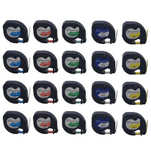 20Pcs 91201 12mm Compatible for Letratag Tape Plastic Label Tape Self-Adhesive Tape Mixed Color Tape for