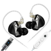 KZ Axas Gaming Earbuds Bedraad met Microfoon en USB-C voor PS4, voor PS5, voor , Pc, Ruisonderdrukking, IEM, Lage Latentie, Oordopjes voor Laptop,