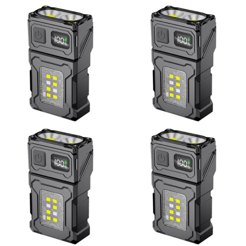 4X COB Rechargeable Work Light,  Outdoor Flashlight Camping Light, Running Light, Riding Light and Signal Light 1