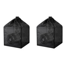 2X Saco de Filtro para Lago, Saco de Barreira para Bomba, Caixa de Filtro de Cubo Antientupimento, Saco de Mídia Preto, Saco de Malha para Bomba para