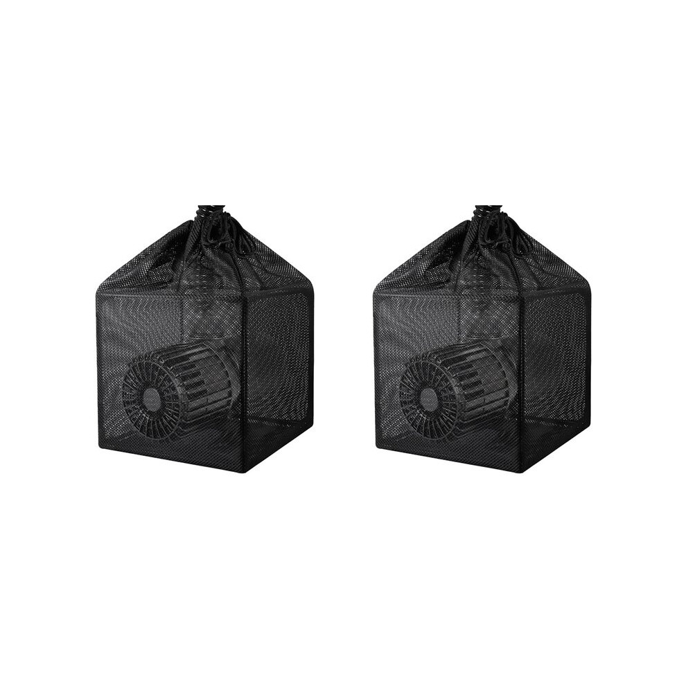 2X Pond Filter Bag, Pump Barrier Bag, Anti-Clogging Filter Box, Black Media Bag Pump Mesh Bag For Water Fish Ponds 6031116559964