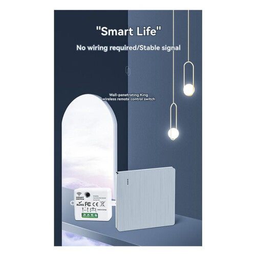 3X RF 433Mhz Light  Wireless Panel 10A   Remote Control Relay Receiver Module Transmitter for Bedroom