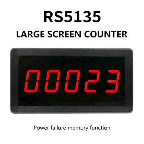 3X RS5135 5 Digits Electronic Counter DC12-24V 0-99999 LED Digital Panel Meter Totalizing Type Electronic Counter