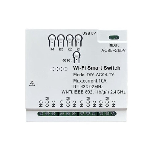 Tuya Wifi 4 Channel Module   2.4G WiFi Garage Door  Curtain Module Relay Module Wireless  85-265V 1