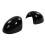 Glossy Black Door Mirror Covers Pair for Mini 1