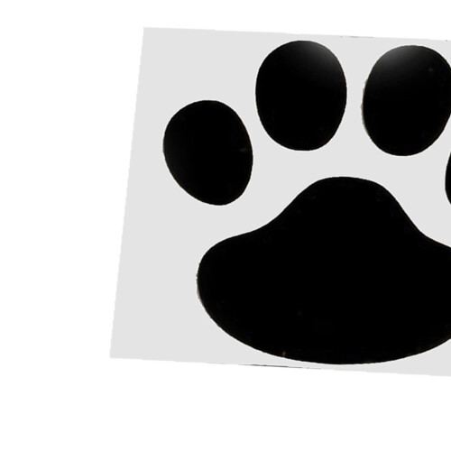 Universal Black Paw Decal for Car Laptop