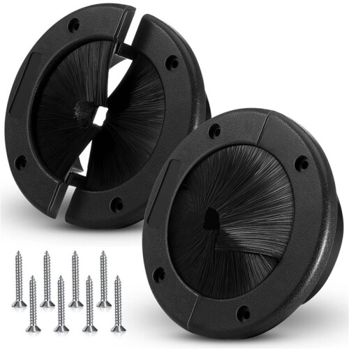 Pacote com 4 Ilhós Redondos de 6 Polegadas para Gerenciamento de Fluxo de Ar em Pisos Elevados para Gerenciamento de Cabos de Parede e Piso de Data 1