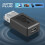 Black USB 2.0 Type A Female to Micro-USB B Female Adapter Plug Converter 6