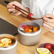 4-Tier Thermal Bento Box Set, Stainless Steel Thermal Food Container with Bag & Cutlery Set, Stackable Thermal Bento Box
