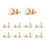 10x Arc Solid Brass Button Stud Screw Nail Screw back Leather Rivet Belt 10mm 2