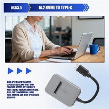 10Gbps M.2 NVME SSD Enclosure Case Type-C M2 PCIE NVME SSD Adapter Tool-Free Supports2230/42/60/80/22110