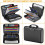 Fireproof File Organizer with Lock, Hard-Shell Case Fireproof Document Box with 13 Accordion File Folder, for Important 2