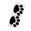 Paw Print Car Decal Sticker 2 Piece Set 3