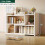 (White, 2 Tiers: (30-50)*17*60cm) Expandable Desktop Storage Rack Book Shelf Organizer Adjustable Width Bookshelf 1