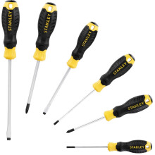 Stanley Cushion Grip Chrome Vanadium Steel Screwdriver Set (Pack of 6)