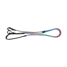 (48in, Lilac/Ice Mint/Baby Pink/Baby Blue) Hy Rubber Covered Training Reins
