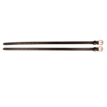 (One Size, Brown/Rose Gold) Hy Leather Diamante Spur Straps (Pack of 2)