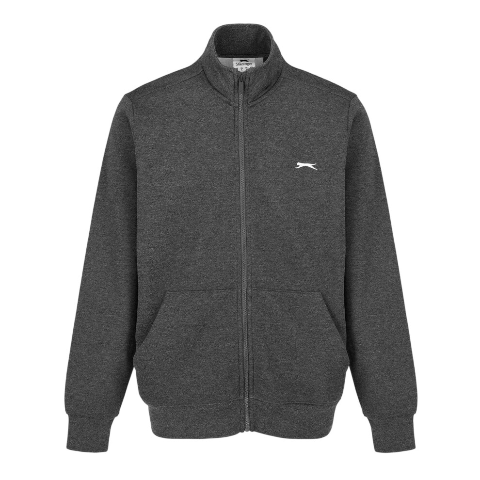 Slazenger (Xl, Charcoal Marl) Mens Logo Polycotton Full Zip Jacket Multicoloured
