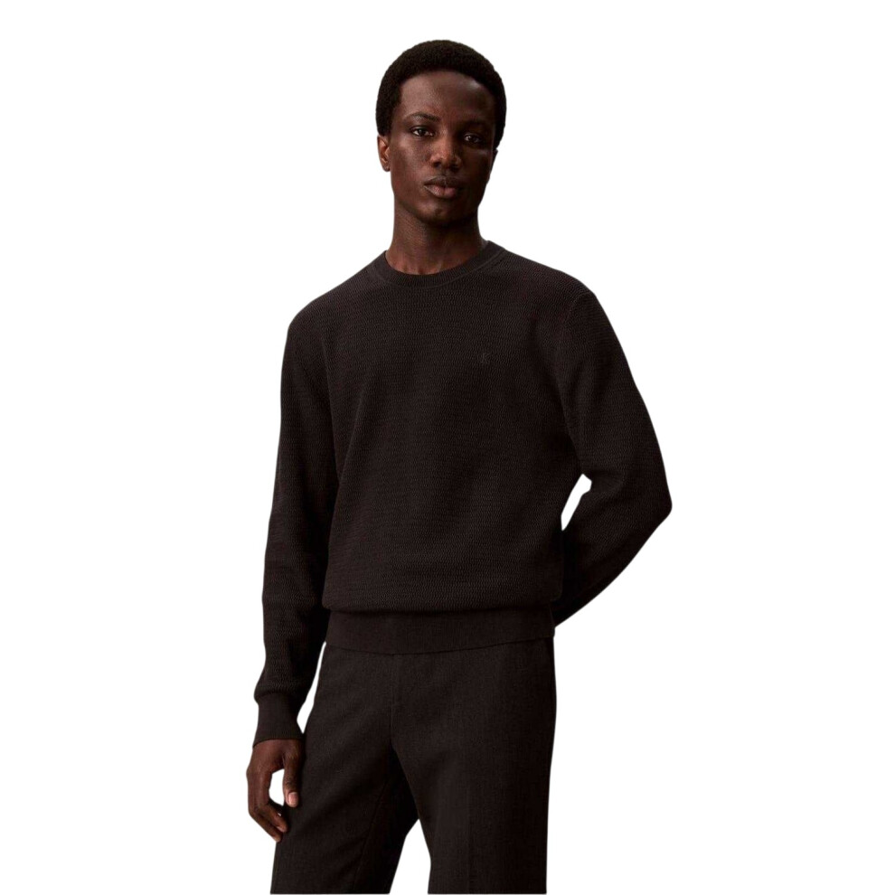 Calvin Klein (Xxl, Black) Mens Waffle Knit Jumper