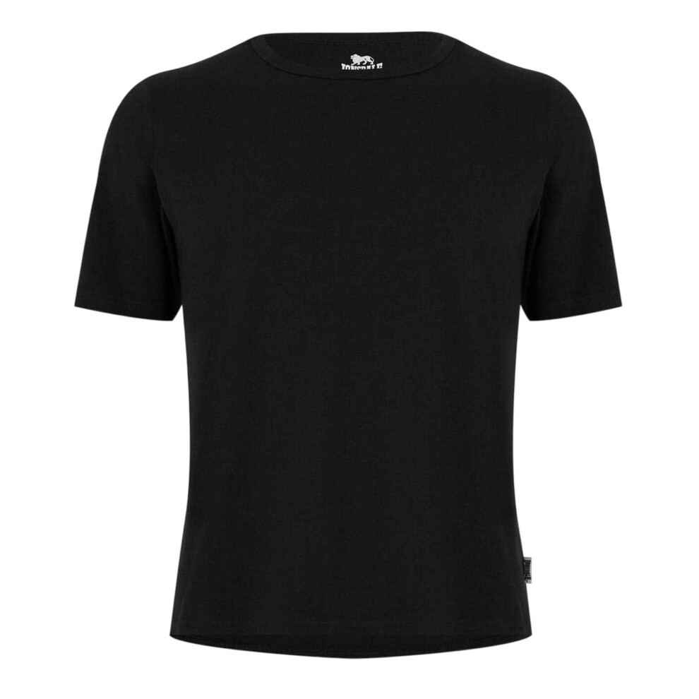Lonsdale (Xl, ) Mens Plain Crew Neck T-Shirt Black