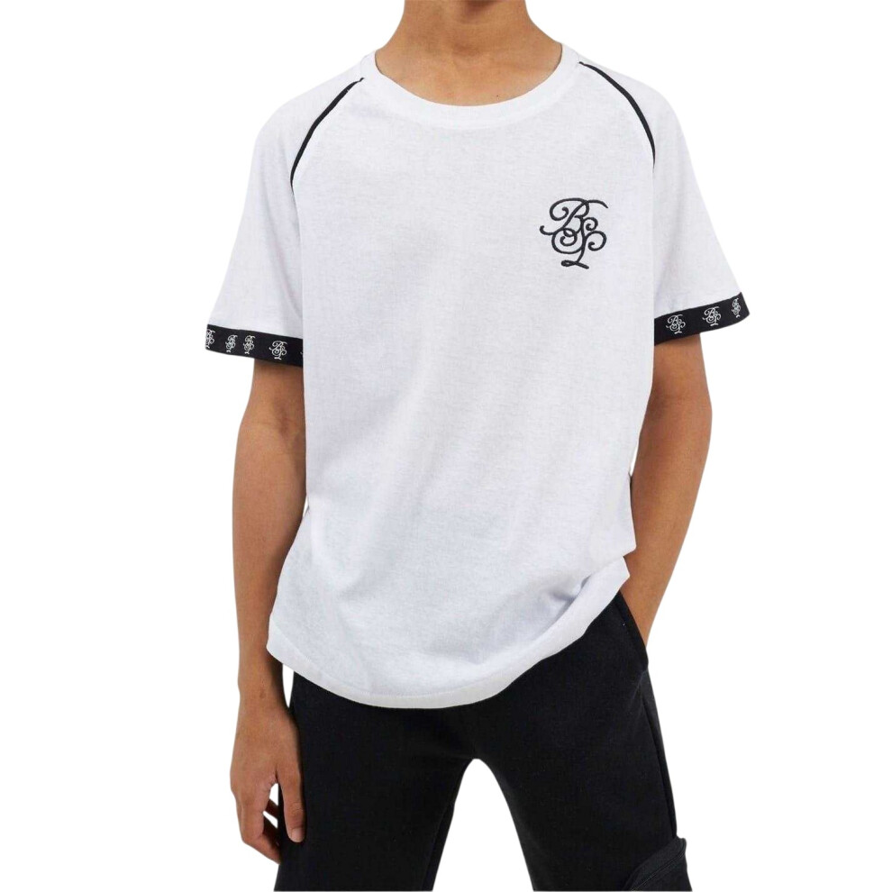 Brave Soul Childrens/Kids Embroidered Logo Raglan Baseball T-Shirt