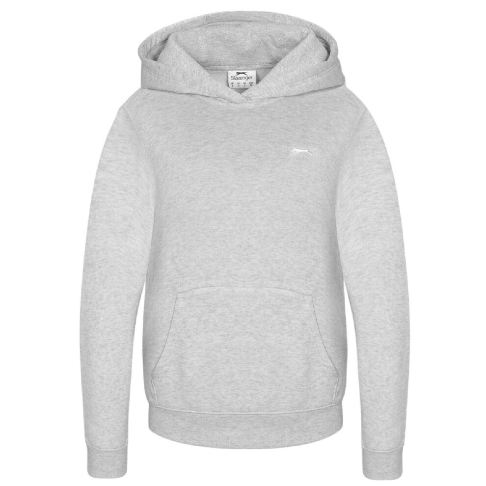 Slazenger (14 Uk, Ice Marl) Womens/Ladies Logo Hoodie Grey