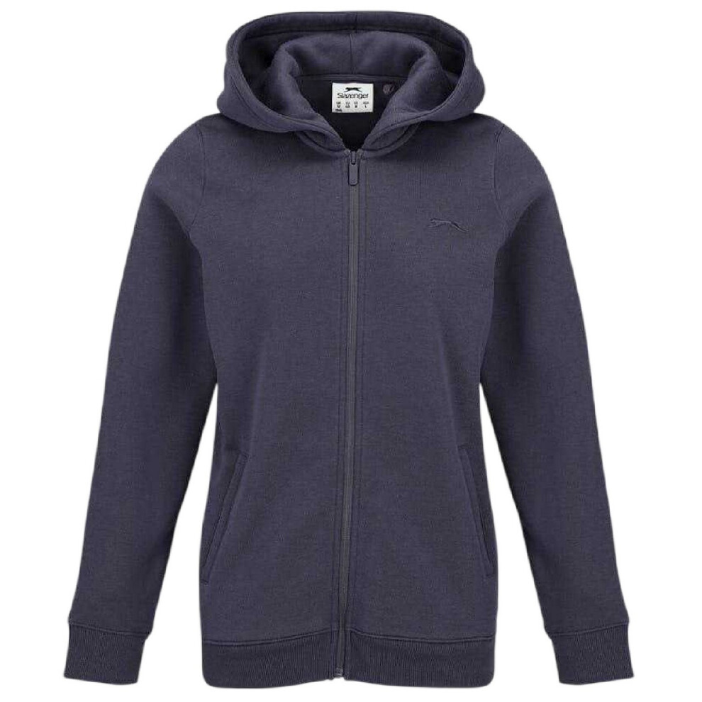 Slazenger (10 Uk, Charcoal) Womens/Ladies Logo Fitted Full Zip Hoodie Multicoloured