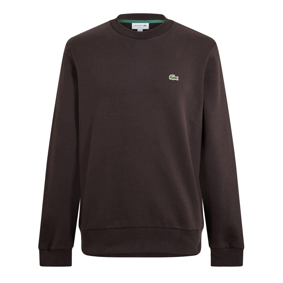 Lacoste Mens Small Logo Fleece Crew Neck Sweatshirt
