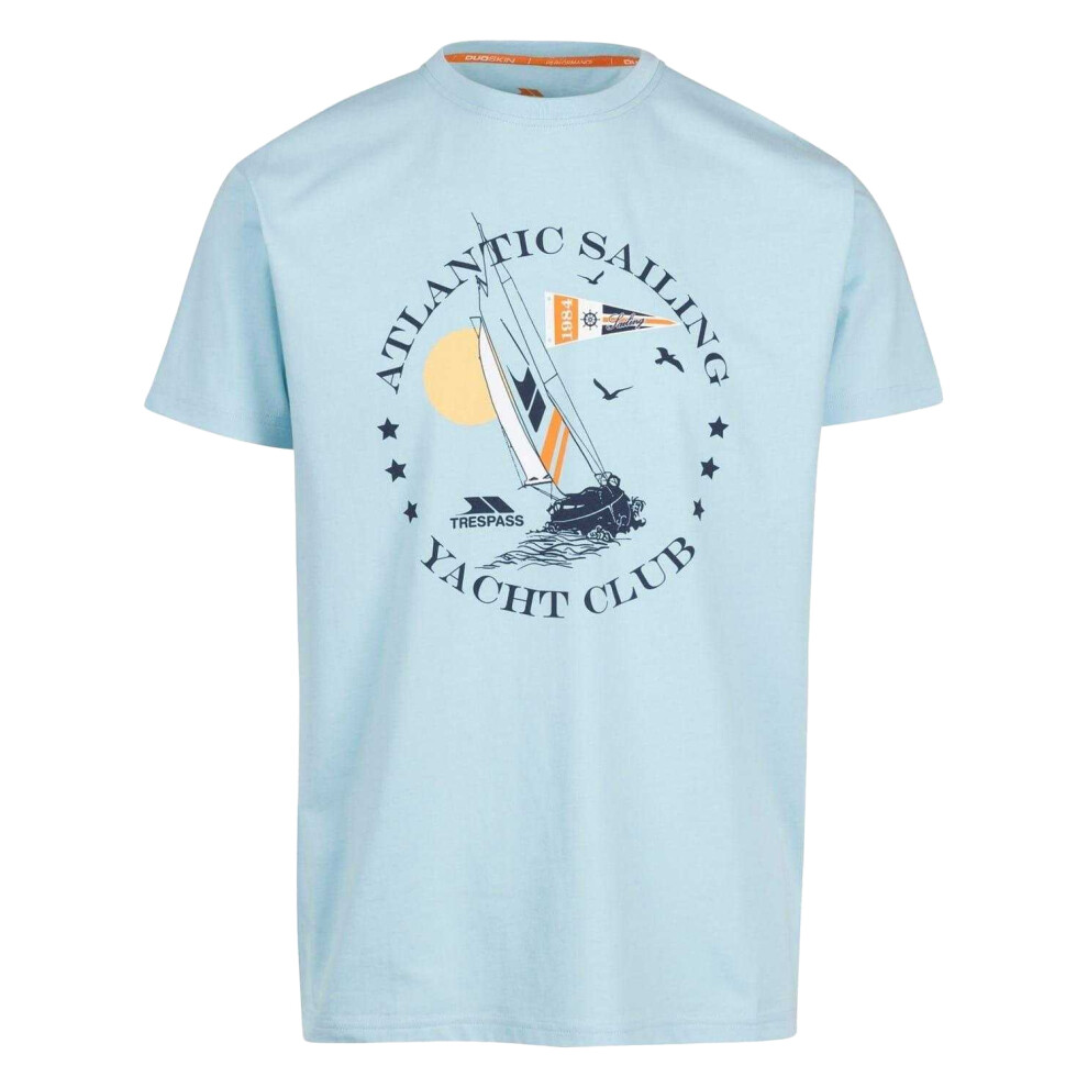 Trespass (S, Seafoam) Mens Cedarf Lettering Crew Neck T-Shirt
