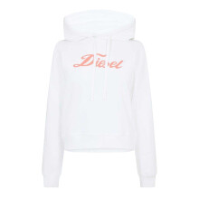 (12 UK, White) Diesel Womens/Ladies Lettering Regular Hoodie
