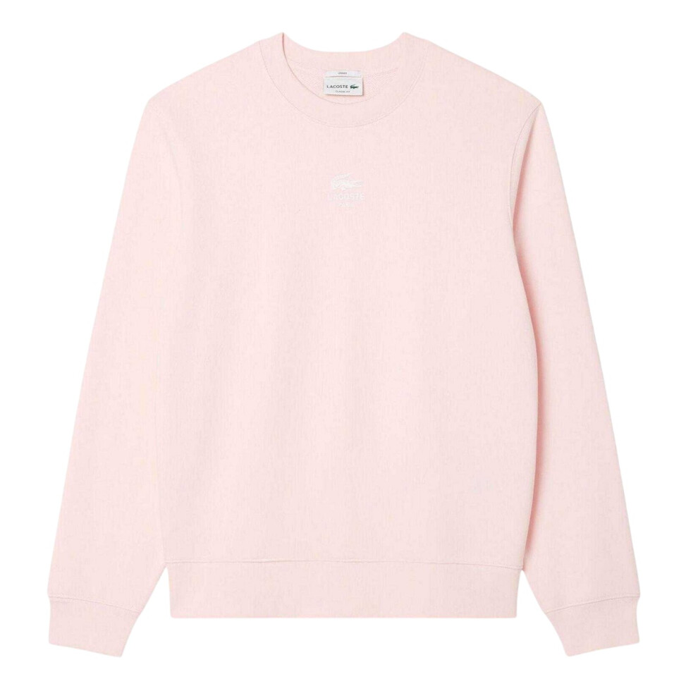 Lacoste (L, Pink) Unisex Adult Logo Fleece Sweatshirt