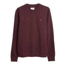 (S, Red) Farah Mens Organic Cotton Crew Neck Sweatshirt
