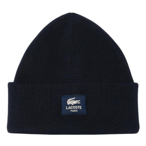 Lacoste Lacoste Patch Rib Knit Beanie