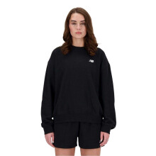 (10 UK, Black) New Balance Womens/Ladies Virgin Wool Crew Neck Top